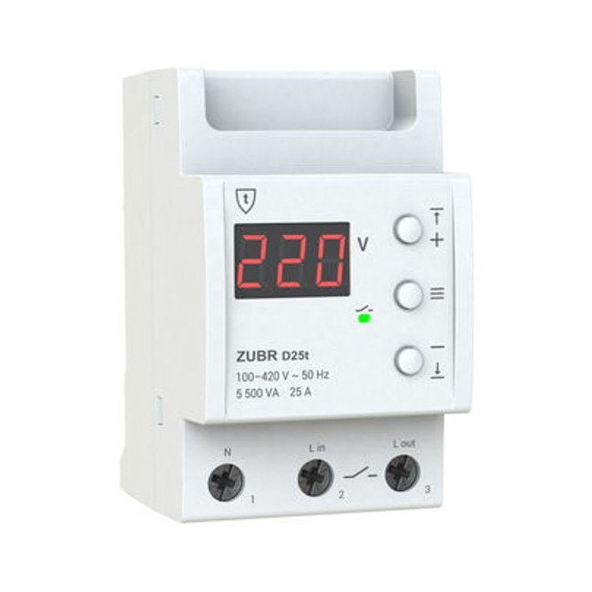 Vienfāzes sprieguma relejs ar termoaizsardzību ZUBR Dt 25/40 A