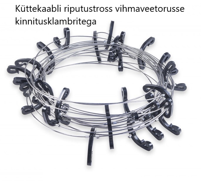 Küttekaabli riputustross vihmaveetorusse 10m